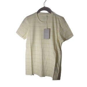 Everlane Short Sleeve Crew Tee in Pale Yellow